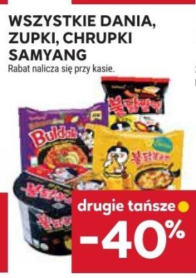 Wszystkie dania, zupki, chrupki Samyang promocja w Stokrotka
