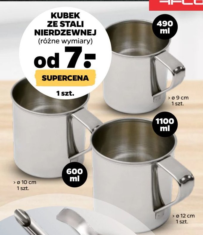 Kubek ze stali nierdzewnej 600 ml Florina (florentyna) promocja w Netto