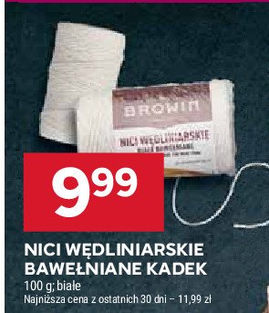 Nici wędliniarsk bawełniane białe 240 c 100 g Browin promocja