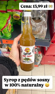 Syrop z pędów sosny 100% naturalny promocja w Biedronka