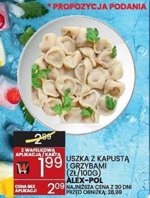 Uszka z kapustą i grzybami Alex-Pol promocja w Wafelek