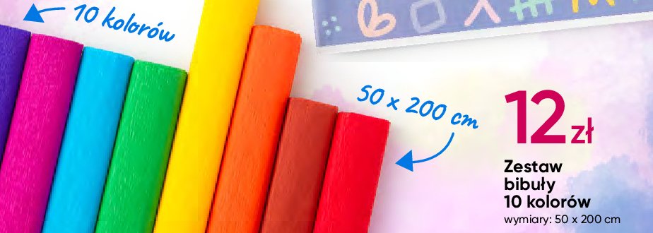 Bibu艂a 10 kolor贸w 50 x 200 cm Pepco colours promocja