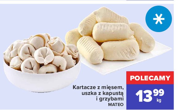 Uszka z kapust膮 i grzybami Mateo d臋bica promocja