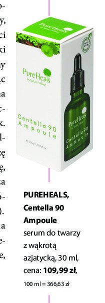 Skoncentrowana ampułka serum Pure heal's centella promocja