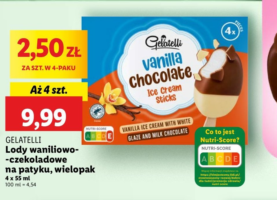 Lody superb wanilia-czekolada Gelatelli promocja