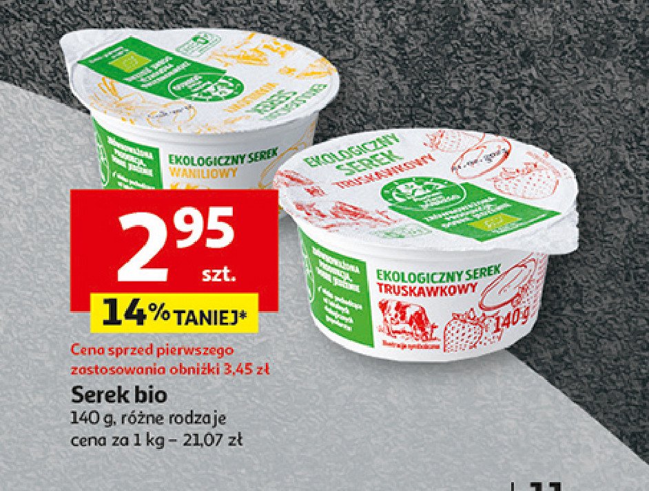 Serek ekologiczny waniliowy Auchan pewni dobrego promocja