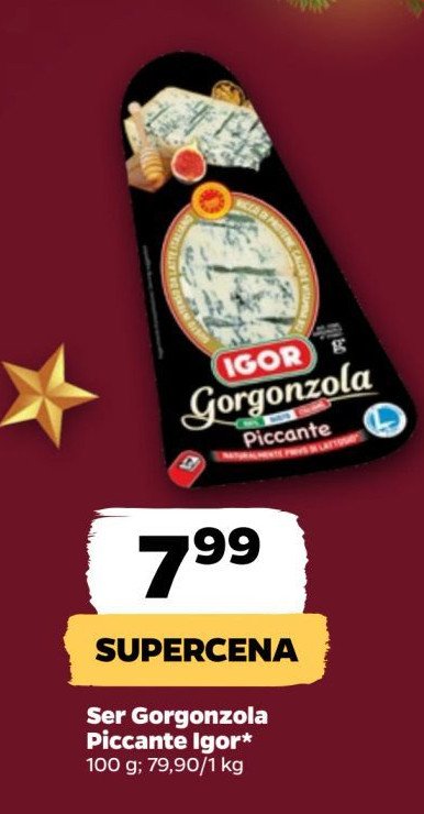 Gorgonzola piccante Igor promocja w Netto