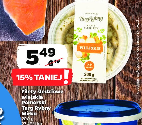 Filety śledziowe wiejskie Pomorski targ rybny promocja