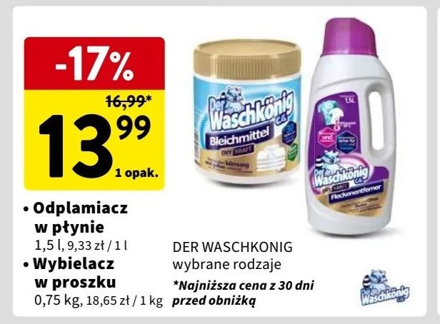 Wybielacz w proszku Der waschkonig promocja