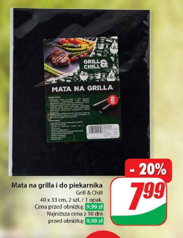 Mata do grilla 40 x 33 cm Grill & chill promocja