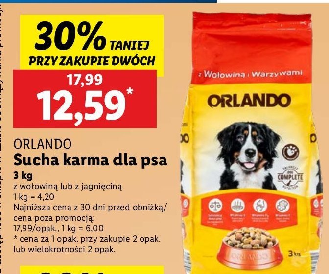 Karma dla psa nuggetsy wo艂owin膮 Orlando promocja