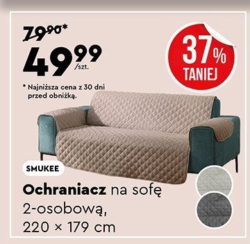 Ochraniacz na sofę 2-osobowa 220x179 cm promocja w Biedronka