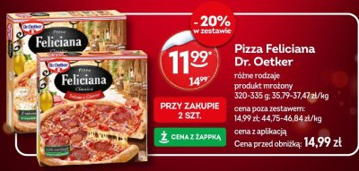 Pizza Feliciana Dr. Oetker różne rodzaje produkt mrożony promocja w Żabka