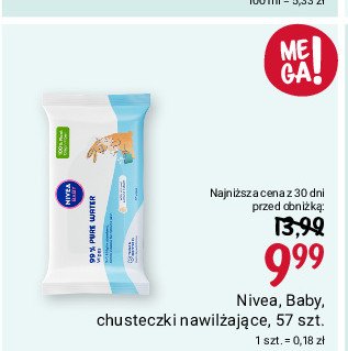 Chusteczki nawilżające Nivea baby promocja