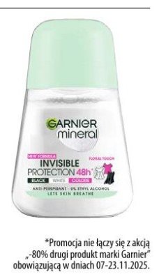 Antyperspirant Garnier Mineral Invisible Protection 48h promocja w Hebe