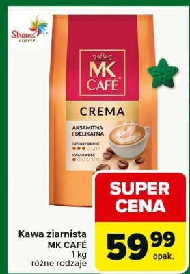 Kawa ziarnista MK CAFÉ różne rodzaje promocja w Carrefour Market