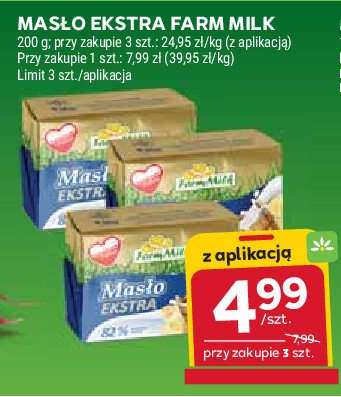 Masło ekstra Farm milk promocja w Stokrotka