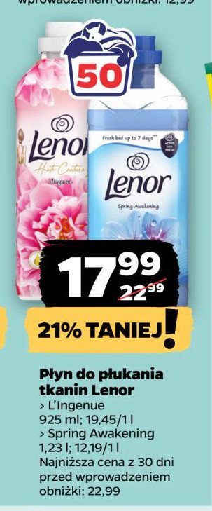 Płyn do płukania l'ingenue Lenor haute couture promocja w Netto