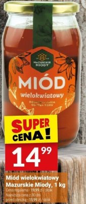 Miód wielokwiatowy Mazurskie Miody, 1 kg promocja w Twój Market