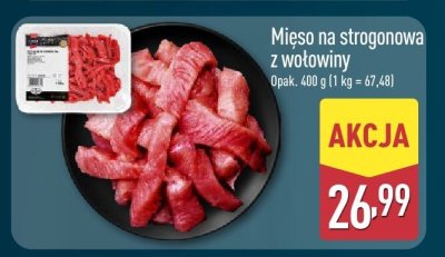 Mięso na strogonowa z wołowiny Aldi promocja w Aldi