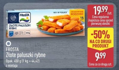 Złote paluszki rybne Frosta promocja w Aldi