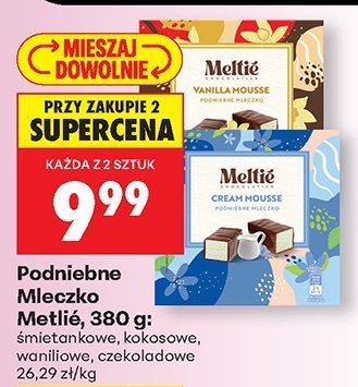 Podniebne Mleczko śmietankowe, kakaowe, waniliowe, kokosowe promocja w Biedronka