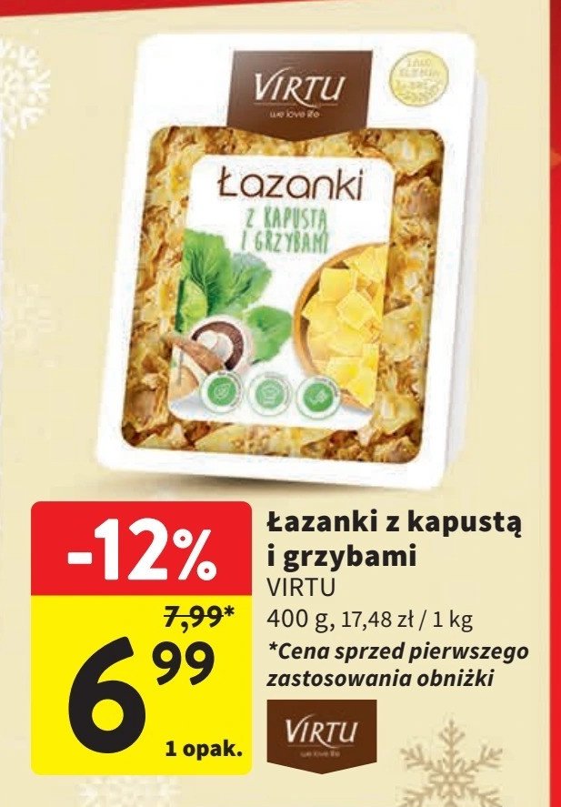 Łazanki z kapustą i grzybami Virtu promocja w Intermarche