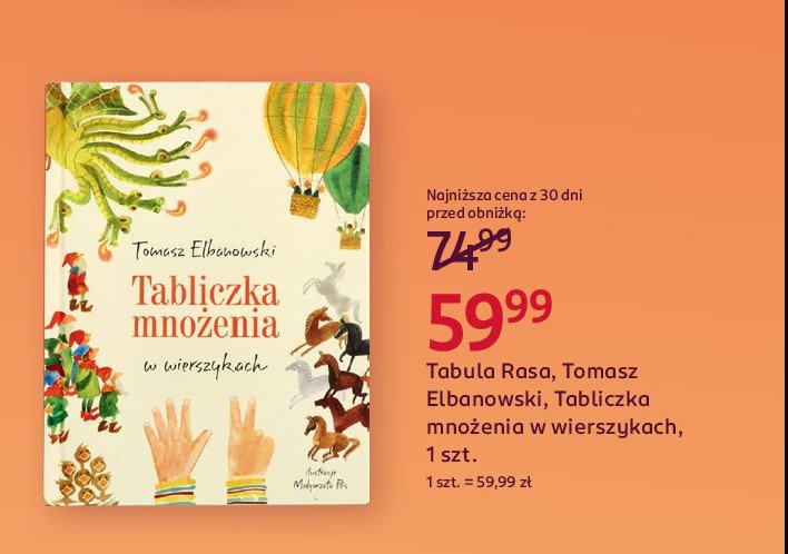 Tomasz elbanowski "tabliczka mnożenia w wierszykach" promocja w Rossmann