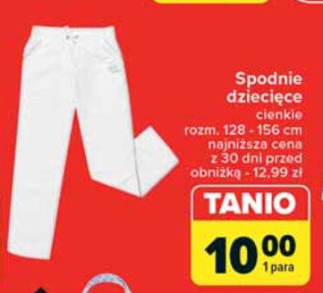 Spodnie dziecięce cienkie 128-156 promocja