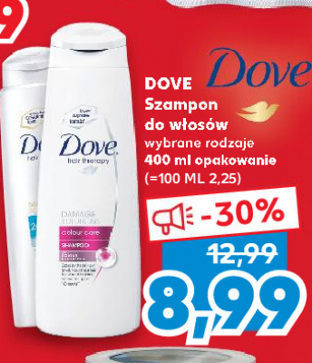 Szampon do włosów 2w1 daily moisture Dove hair therapy promocja