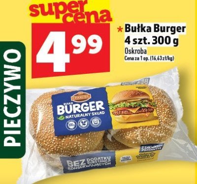 Bułka Burger 4 szt. 300 g promocja w TOPAZ
