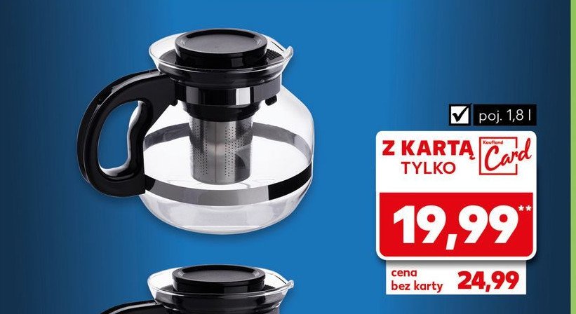 Dzbanek szklany 1.8 l promocja