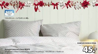 Komplet pościeli z kory BEATE promocja w Jysk