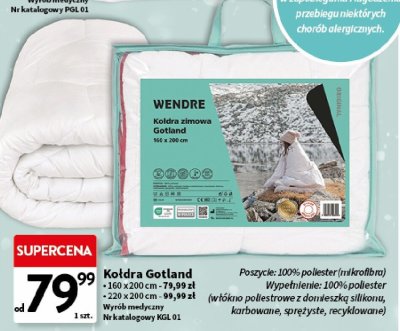 Kołdra zimowa Gotland WENDRE promocja w Intermarche