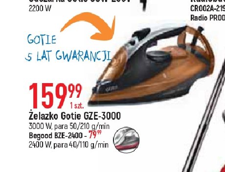 Żelazko gze-3000 Gotie promocja
