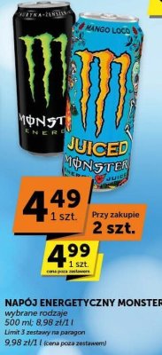 Napój energetyczny Monster wybrane rodzaje promocja w ABC