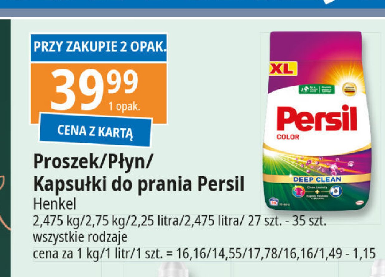 Kapsułki do prania duo-caps Persil color promocja