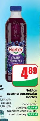 Nektar czarna porzeczka Hortex promocja w Dino