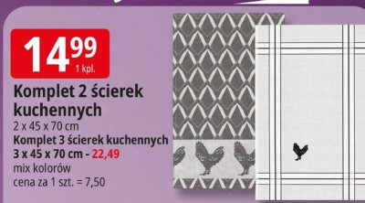 Komplet 2 ścierek kuchennych promocja w Leclerc