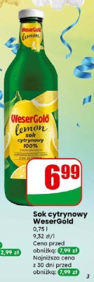Sok cytrynowy lemon promocja w Dino