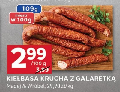 Kiełbasa krucha z galaretką Madej & Wróbel promocja w Stokrotka