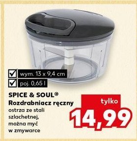 Rozdrabniacz do żywności 13.5 x 12 cm Spice&soul promocja