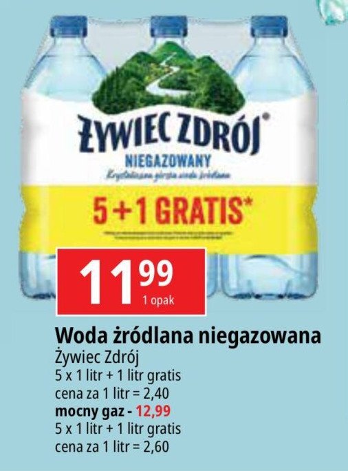 Woda mocny gaz Żywiec zdrój promocja