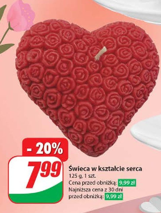 Świeca serce promocja w Dino