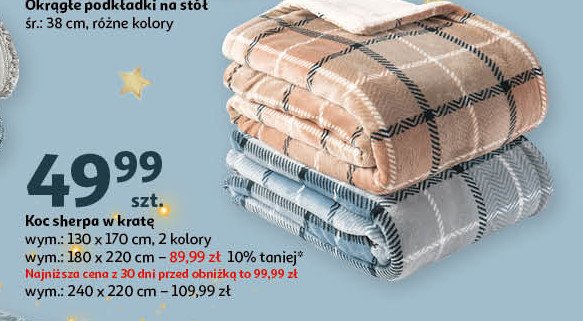 Koc sherpa 240 x 220 cm Actuel promocja