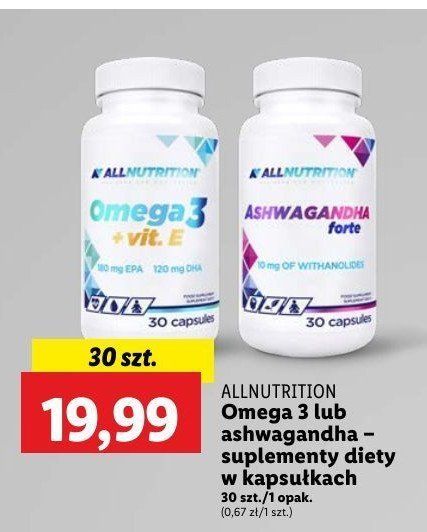 Suplement diety ashwagandha forte Allnutrition promocja