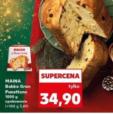 Panettone Maina Babka Gran 1000g opakowanie promocja w Kaufland