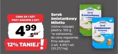 Serek śmietankowy, plastry, różne rodzaje promocja w Netto
