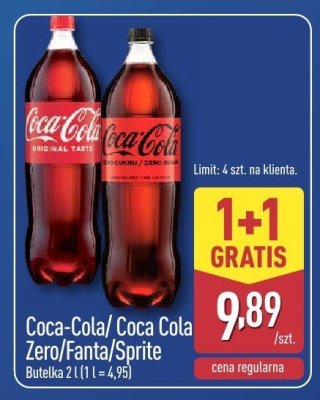 Napój gazowany Coca-Cola Zero 2 l promocja w Aldi