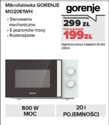 Mikrofalówka MO20E1WH promocja w NEONET